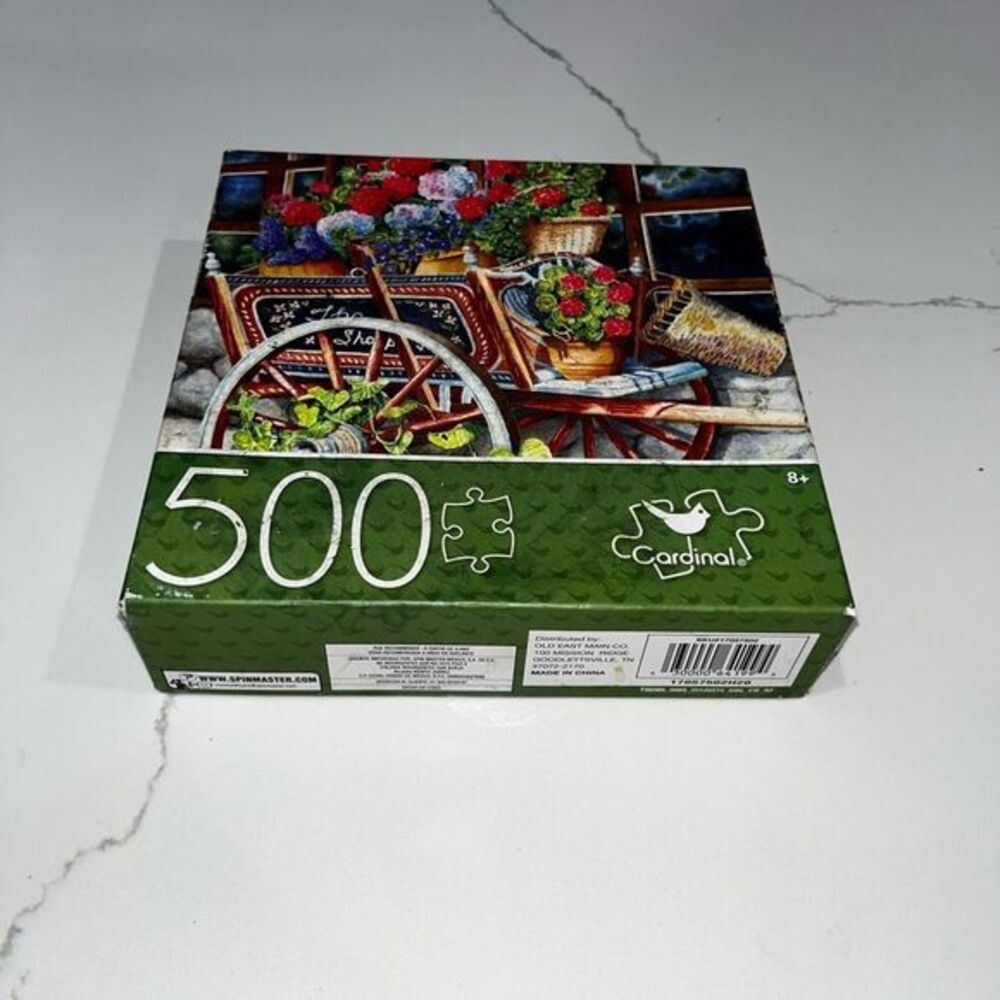Cardinal 500 Piece Puzzle with Floral Bicycle Design